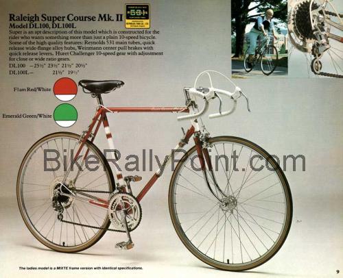 Raleigh Super Course fiche technique et avis